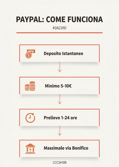 Icona di PayPal su uno sfondo che richiama un casinò online italiano con bonifico bancario