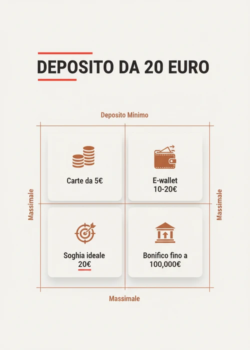 Grafico che mostra l'evoluzione dei depositi minimi nei casinò online italiani con bonifico bancario